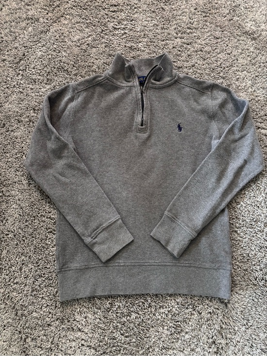 Polo Ralph Lauren Other - Polo Ralph Lauren Preppy Thermal Quarter Zip Gray Youth Kids Size M 10/12